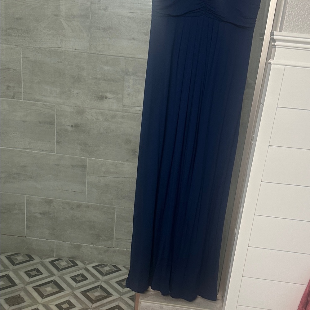 Women's Navy V-Neck Maxi Dress - Picture 2 of 2